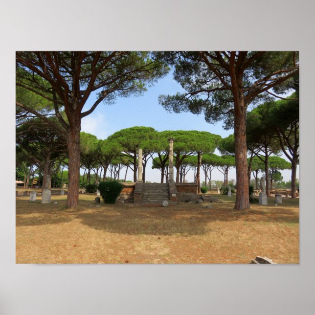 Póster Ruinas romanas de Ostia Antica (Frente)