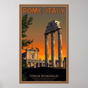 Póster Ruinas sobre el Foro Romano