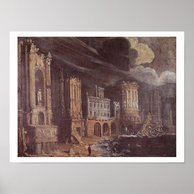 Póster Ruins with the Legend of St. Augustine (oil on can (Frente)