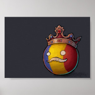 Póster Rumania Countryball