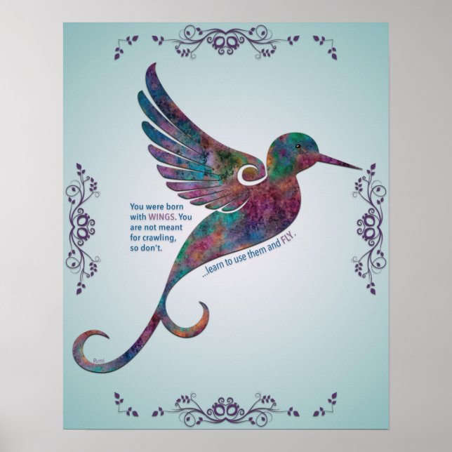 Póster Rumi Cita con Hummingbird Poster (Frente)