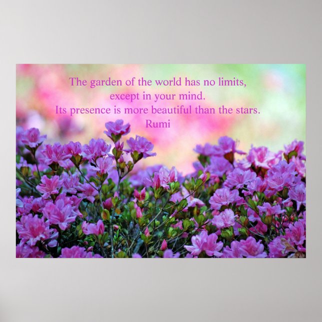 Póster Rumi Hermoso jardín (Frente)