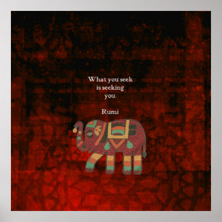 Póster Rumi inspirador lo que buscas cita