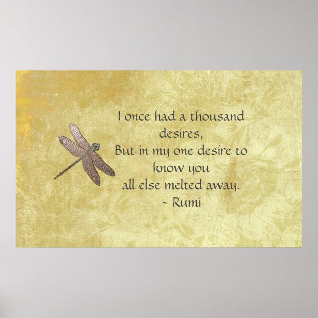 Póster Rumi Mil Deseos Cita & Dragonfly (Frente)