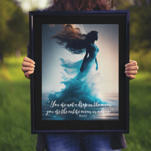Póster Rumi Ocean Quote Dreamscape