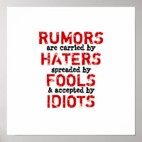 RUMORES ~ 12x12 Poster