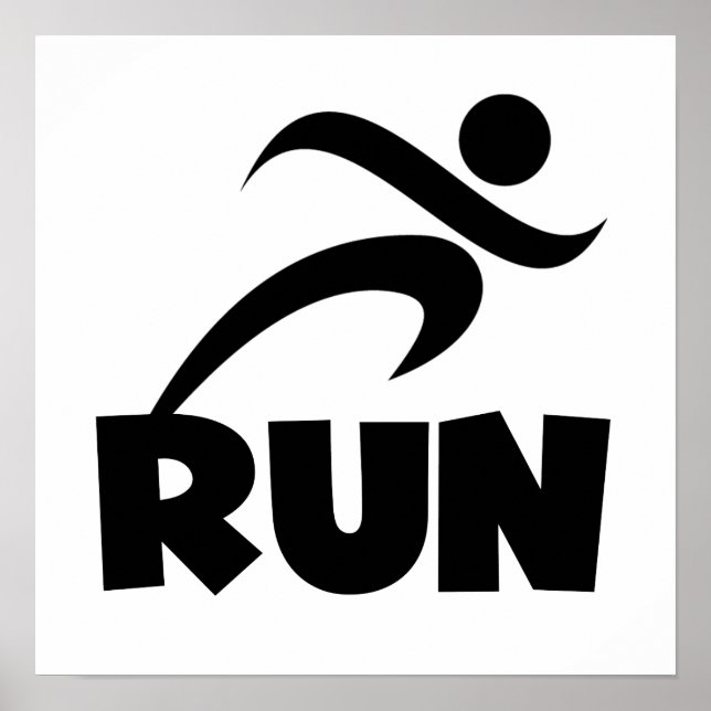 Póster RUN Black (Frente)