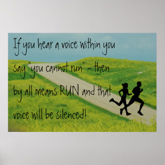 Póster RUN - Silence the Voice  Inspirational CC POSTER