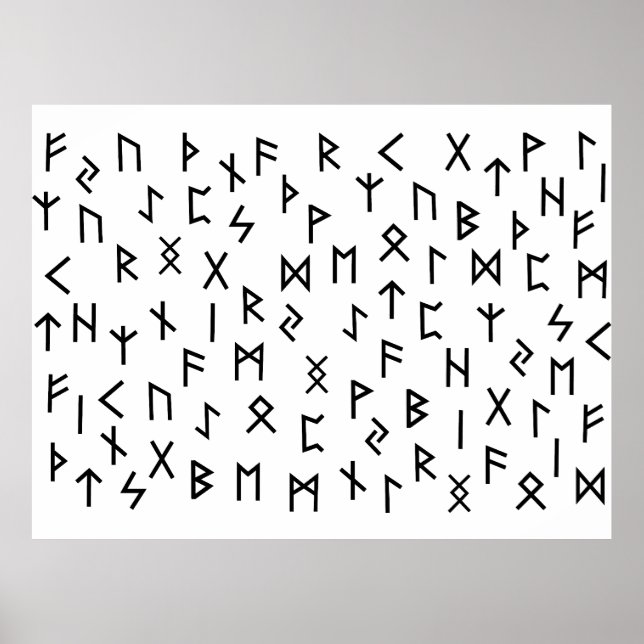 Póster runas futhark antiguas (Frente)