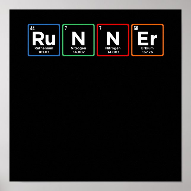 Póster Runner Periodically Half Marathon Running Lover Gr (Frente)