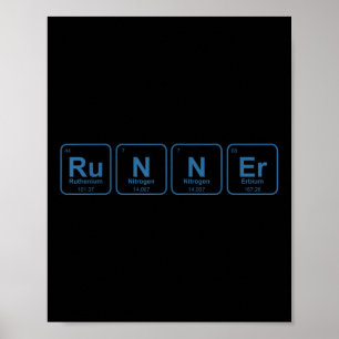 Póster Runner Periódico Table Funny Running Marathon Love