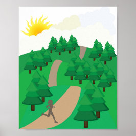 Póster Running Outdoors