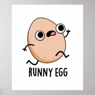 Póster Runny Egg Funny Huevo Huevo Huevo Pun