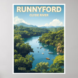 Póster Runnyford, Clyde River, NSW