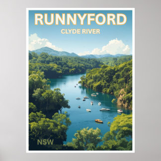 Póster Runnyford, río Clyde, NSW