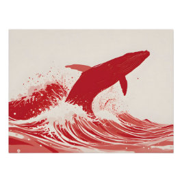 Póster Ruptura de ola roja