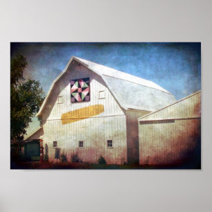 Póster Rural Iowa Barn