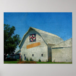 Póster Rural Iowa Barn