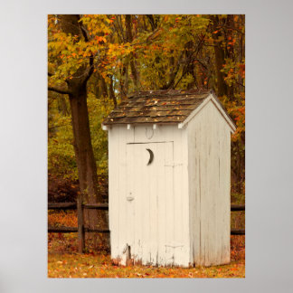 Póster Rural - Outhouse - Cuando la naturaleza llama