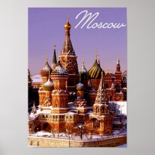 Póster Rusia Capital Moscú Kremlin