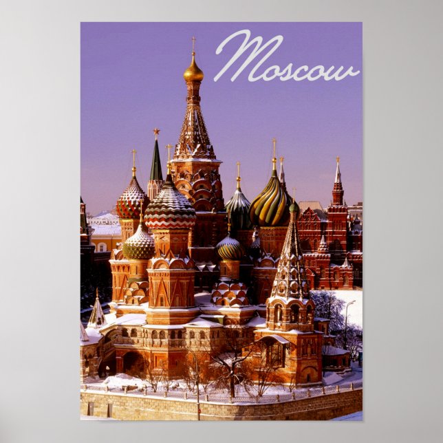 Póster Rusia Capital Moscú Kremlin (Frente)