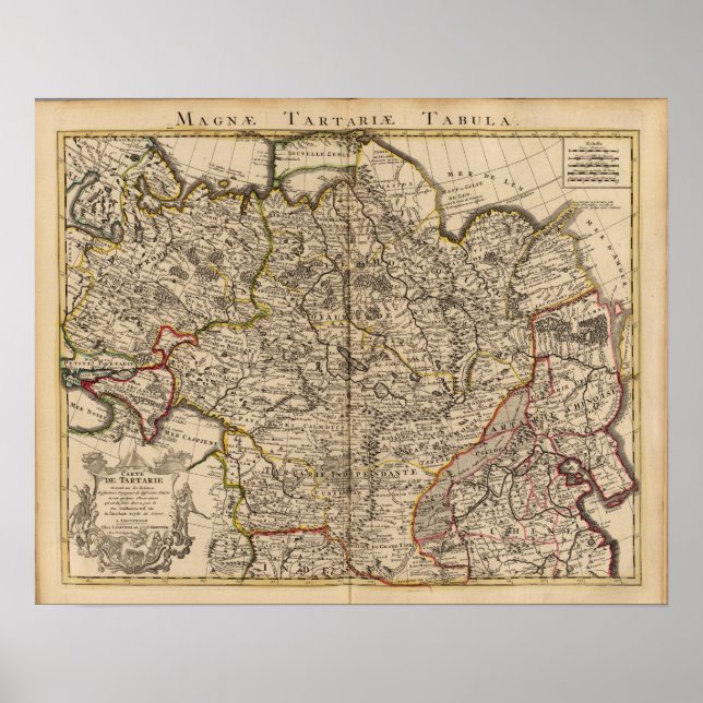 Póster Rusia, China, Asia (Frente)