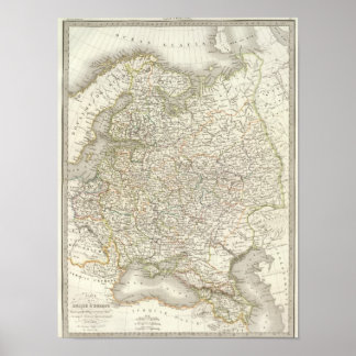 Póster Rusia de Europa - Rusia y Europa