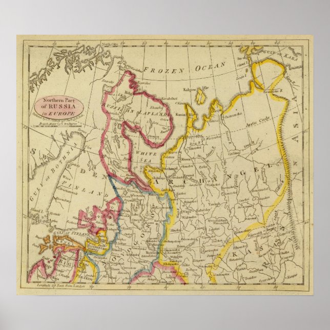 Póster Rusia del Norte en Europa (Frente)