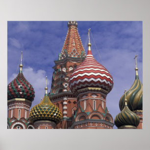 Póster Rusia, Moscú, Plaza Roja.