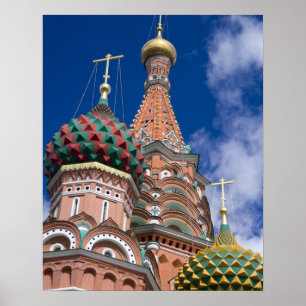 Póster Rusia, Moscú, Plaza Roja. St. Basil 5