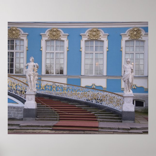 Póster Rusia, San Petersburgo, Pushkin, 5 de Catalina (Frente)
