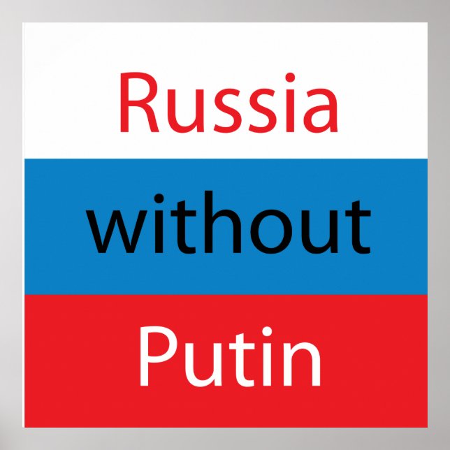 Póster Rusia sin Putin (Frente)