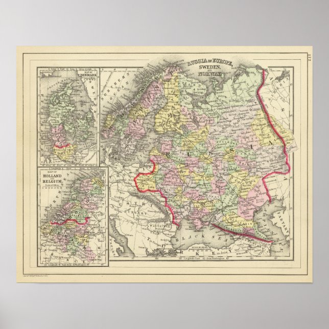 Póster Rusia, Suecia, Noruega (Frente)