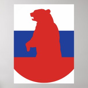 Póster Rusia tiene bandera nacional rusa