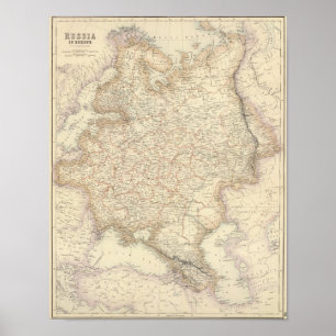 Póster Rusia y Europa