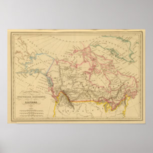 Póster Ruso América, New Britain y Canadá