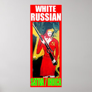 PÓSTER RUSO BLANCO SATIVA INDICA