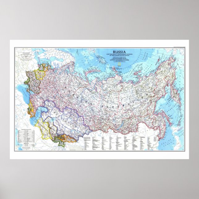 Póster “Russia: 1993 Newly MAP independent Nations. , (Frente)