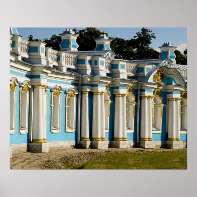 Póster Russia, Pushkin. Portion of Catherine Palace. (Frente)