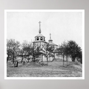 Póster Russian Church Covered by Volcananic Ash 1912