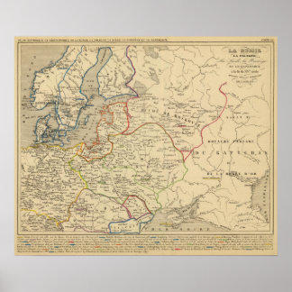Póster Russie, Pologne, Ante, noruega, Danemarck