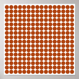 Póster Rust Red Safari Dot