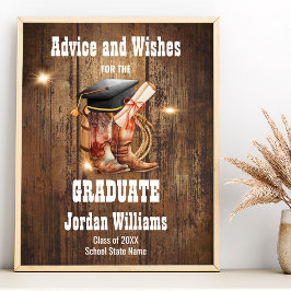 Póster Rustic Advice for the Graduate 