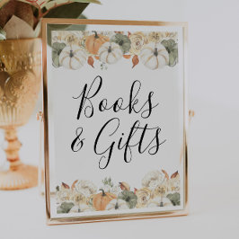 Póster Rustic Autumt Pumpkin Books y Regalos