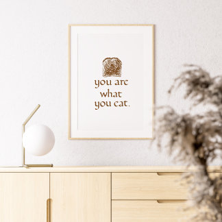 Póster Rustic Bread Art with Handwritten Calligraphy