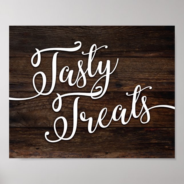 Póster Rustic Chic TASTY TREATS Sign Print (Frente)