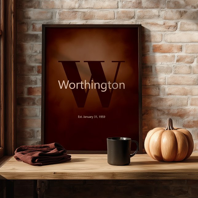 Póster Rustic Custom Family Last Name Cowboy Decor (Subido por el creador)