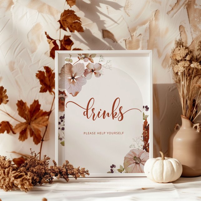 Póster Rustic fall Drinks help yourself Poster (Subido por el creador)