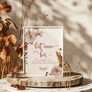 Póster Rustic fall hot cocoa bar poster