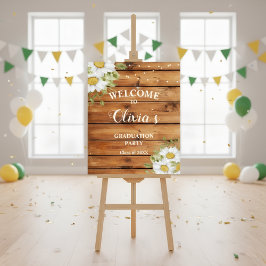 Póster Rustic Graduation  welcome sign